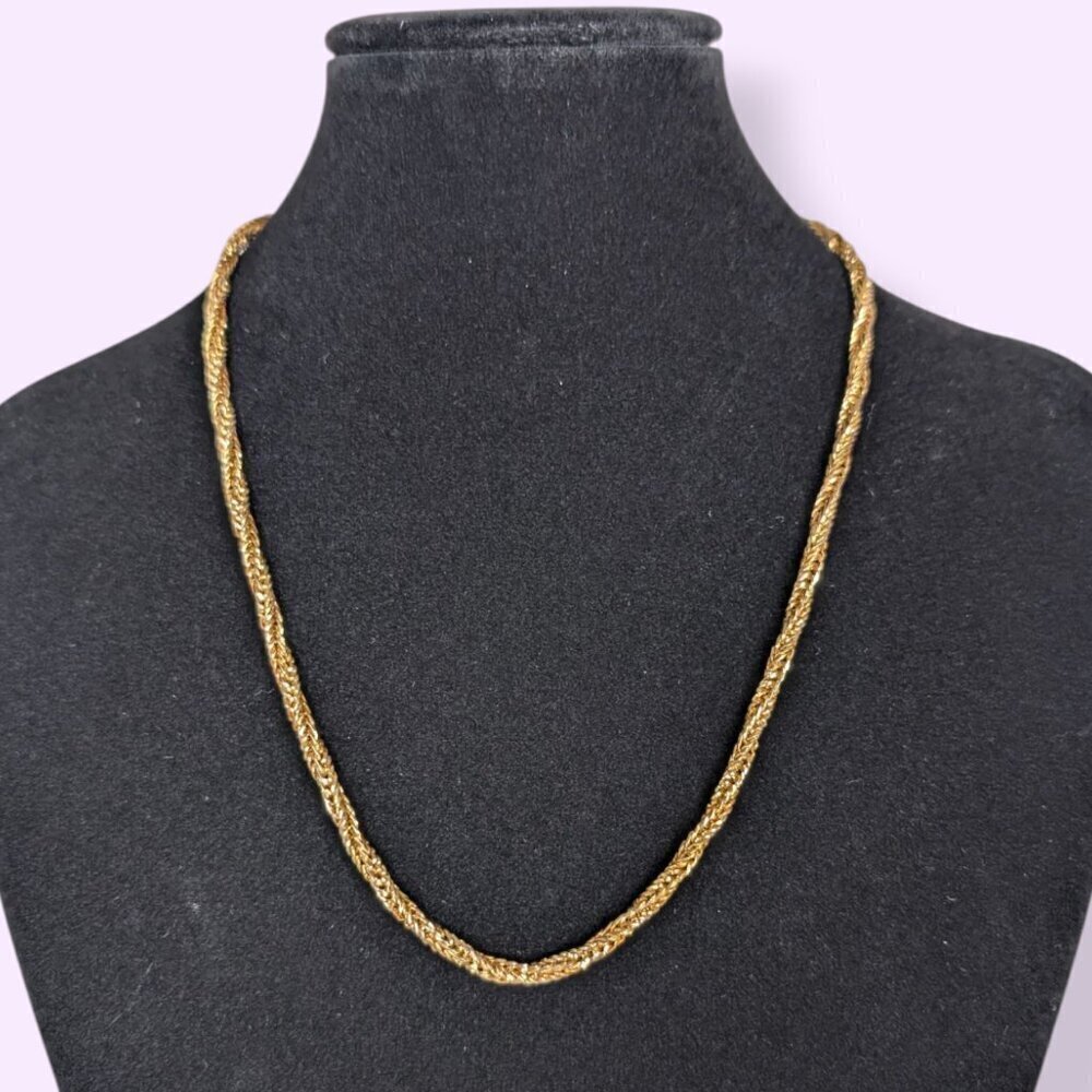 (2/$20) Vintage Gold Tone Square Herringbone Chain
